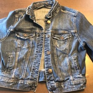 Large celebrity pink half jean jacket